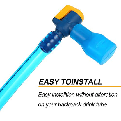 13 Pcs Bite Valve Replacement, Includes 6 Pcs Silicone Replacement Nozzle, 4 Straight and Angled Hose Connector, 2 Tube O Ring and Insulated Tube for Hydration Bladder Backpack Water Reservoir