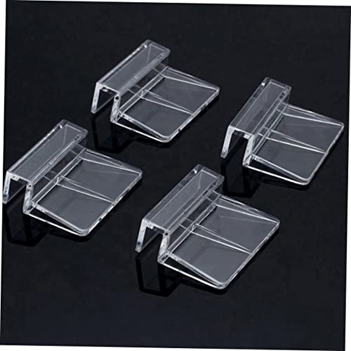 Yardwe 15pcs Acrylic Support Bracket for Fish Tank Cover Adjustable Aquarium Rack for 7-8mm Glass Sturdy Clip Holder for Practical Fish Tank Accessories