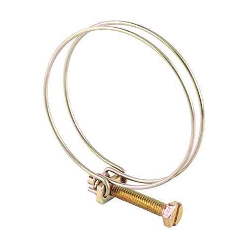 10pcs Double Wire Hose Clips Adjustable Double Wire Water Hose Barb Clamp Pipe Clip Hoop Plumbing Fastener (32mm（28-32）)