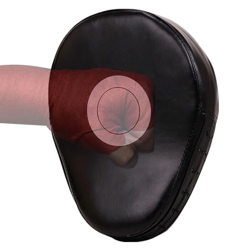 Boxing Pads Training Shock-absorbing Punching Mitts Training Paws Martial | Curved for Jiu-jitsu Kali Thai Karate Home Gym Club Boxing Equipment - color: Black