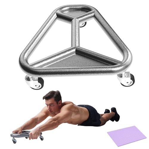 Ab Roller Wheel for Core Workout,Home Gym Strength Training | Includes Knee Pad – Extra-Wide Ab Exercise Equipment for Abs, Arms & Back – Stable & Quiet Fitness Roller,For Men & Women - style: roller-gray