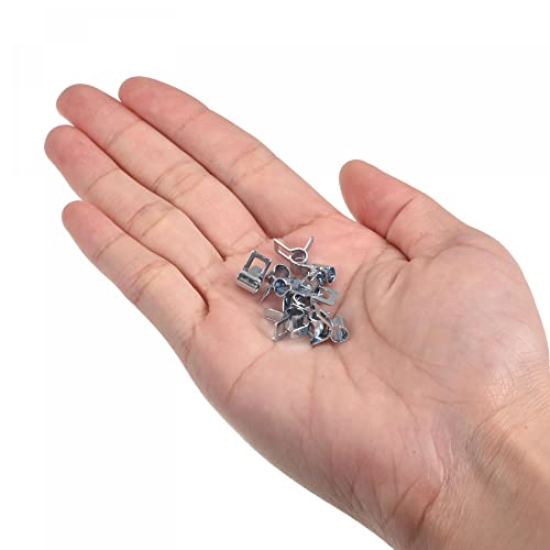 uxcell 50pcs 4mm Spring Band Type Action Fuel/Silicone Vacuum Hose Pipe Clamp Low Pressure Air Clip Clamp, Zinc Plated