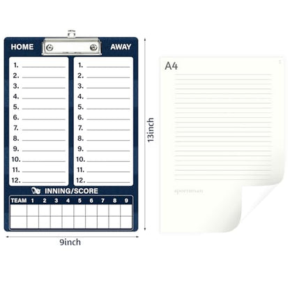 WISYOK Baseball Clipboard, Dry Erase, Deep Blue | Marker, Double Sided, Lineup Board for Coaches, Strategy, Practice, Game Day - style: Baseball Deep Blue