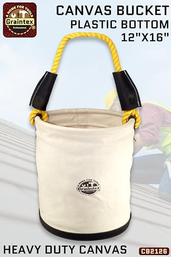 Graintex CB2126 Utility Plastic Bottom Canvas Bucket