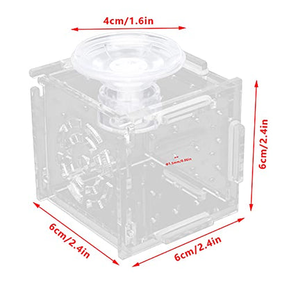 MAVIS LAVEN Fish Isolation Box, Acrylic Breeding Hatchery with Feeding Hole, 1.5mm Openings for Baby Fish and Shrimp, Easy Mounting for Aquariums (Single Grid mini 6 * 6*)