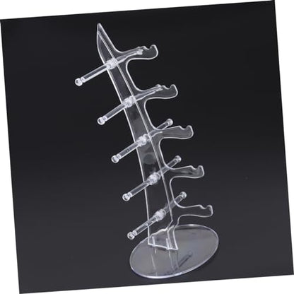 ULTECHNOVO 5pairs Transparent Acrylic Sailboat Glasses Display Stand Rack for Sunglasses and Eyeglasses Home Use and Glasses Shop Showcase