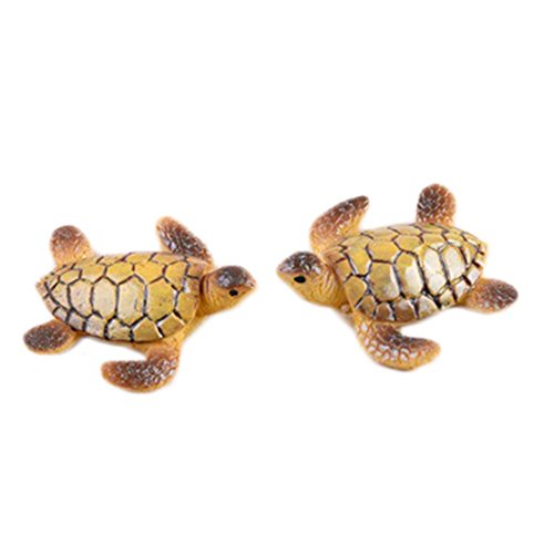 2xSucculent Plants Micro Landscape Mini Turtle Resin Miniature Figurines Ornament for Aquarium Garden Bonsai Home Decoration Very Practical and Popular Fashion professionals