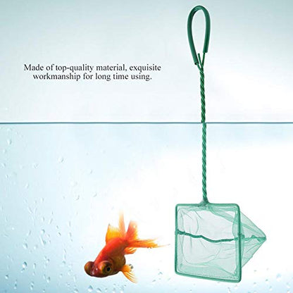 Fishing Landing Net, Portable Catch and Release Fish Net Fish Skimming Net Goldfish Net Floating Debris Clean Tools for Aquarium Fishbowl Fish (6 inch)