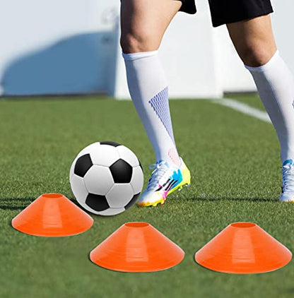 Adjustable Speed Training Hurdles Fitness & Speed Training Equipment with Agility Ladder - Plyometric Fitness & Speed Training – Hurdle/Obstacles for Soccer, Football, Track & Field - color: Orange