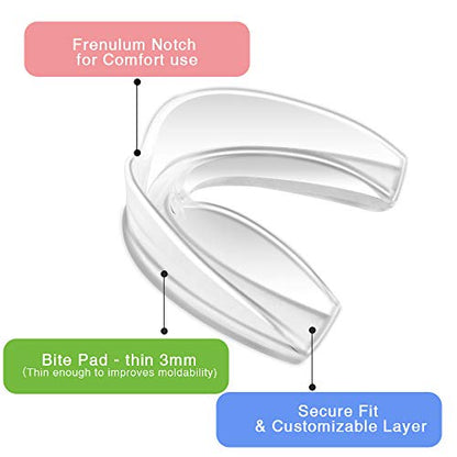 Coolrunner Mouth Guard Sports, 4 Pack Athletic Mouth Guards