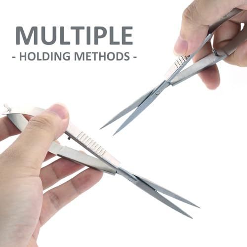 LINLAN Aquatic Plant Spring Scissors for Precise Trimming, Stainless Steel with Top Rebound Feel, Ideal for Aquatic Ferns and Microsorum Pteropus in Planted Tanks