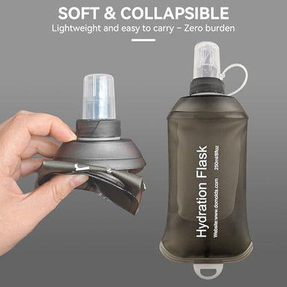 250ml Soft Flask Soft Water Bottle for Running, Hiking, Cycling and Climbing - Grey - color: 250ml, grey