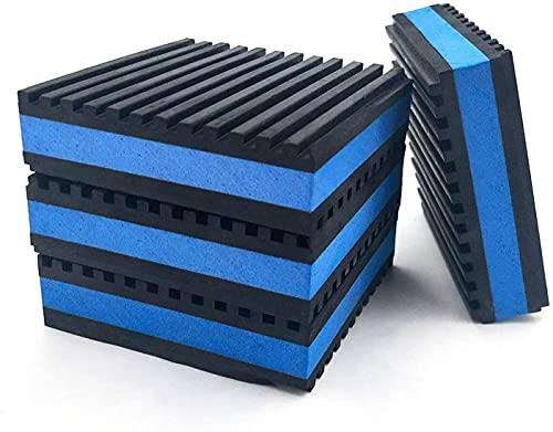 Rubber Anti-Vibration Isolator Pads,Heavy Duty Blue EVA Pad for Air Conditioner,Compressors,HVAC,Treadmills etc(2'' X 2'' x 7/8'') - size: 2'' X 2'' x 7/8''