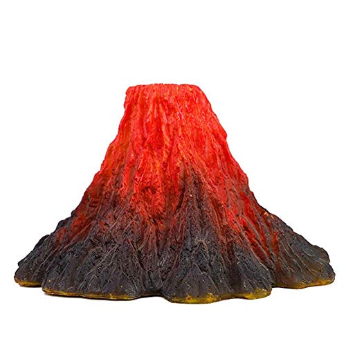 S-Lifeeling Tank Decoration Volcano Ornament Aquarium Decorations Volcanic Stone for Fish Tank (M)