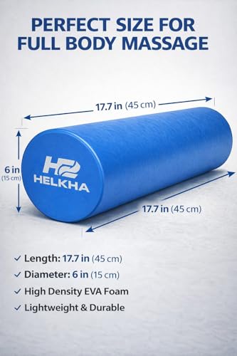 Foam Roller for Muscle Massage and Recovery – Soft Density Foam Roller for Yoga, Pilates, Physical Therapy and Gym – Back, Legs and Full Body Massage