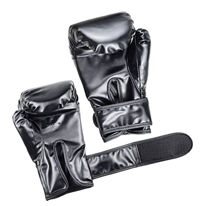 Boxing Gloves for Kids, Kids Sparring Punching Gloves for Punching Bag,Youth Training Kickboxing, Muay Thai - color: Black