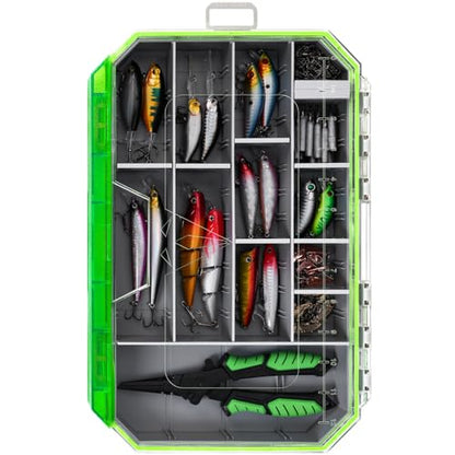 Ghosthorn Fishing Tackle Box, Waterproof 3600 and 3700 Tackle Trays, Plastic Tackle Box Organizer with Removable Dividers, Storage Lure Box and Terminal Tackle Storage - style: 3700*1