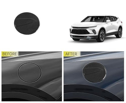 Car Accessories Compatible With Chevrolet Blazer 2019-2025 Exterior Fuel Tank Cap Protection Oil Gas Cover Trim ABS 1PC(Carbon Fiber Style) - color: Carbon Fiber Style