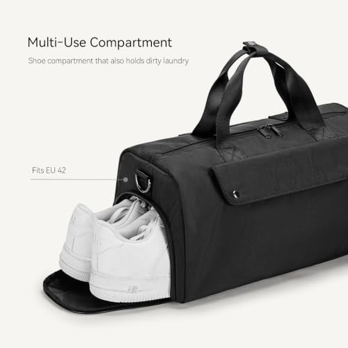 reeyee 16L Small Gym Duffel Bag with Shoe Compartment, CORDURA Fabric