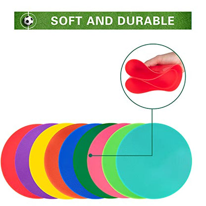 Poly Spots Spot Markers 4 Inch & 9 Inch Multicolor Floor Dots - style: 9inch 18pcs