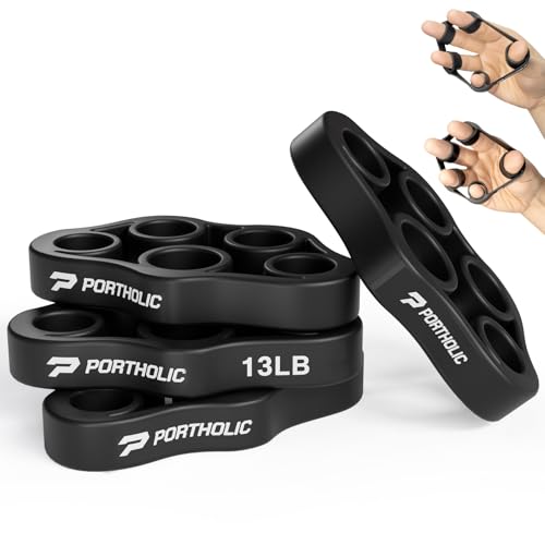 4 Pack Hand Exerciser Grip Strengthener, Finger Stretcher Hand Grip Resistance Bands Hand Strengthener Hand Strengthening Forearm Exerciser for Arthritis - color: Black