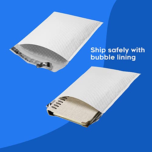 The Boxery 7.25x12" #1 Poly Bubble Mailers 50 Pack, Padded Envelopes, Self Seal, Waterproof Shipping Bags for Shipping & Packaging - size: #1 7.25x12'' (100)