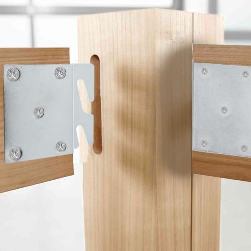 Mcredy 2 Pcs Heavy Duty Wood Bed Rail Hooks Plates Replacement with Screws | Universal Bed Frame Hooks, For Frame Brackets Headboard Footboard - size: Silver-2 Pcs