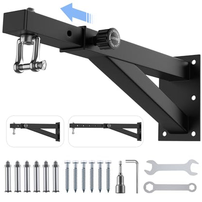 BaiYuan Heavy Bag Hanger - Adjustable Wall Mount Punching Bag Hanger - size: W:17"-26"