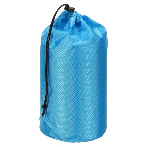 PATIKIL Stuff Sack, Waterproof Outdoor Storage Sack Portable Drawstring Dust Flap Bags Lightweight Sleeping Bag for Camping Hiking Backpacking - color: Blue, size: 6 x 13 Inch