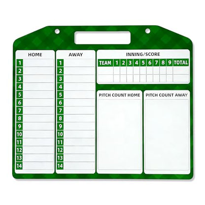 JIANNA Baseball Dry Erase Coaching Clipboard Board with Batting Order Chart, Portable Tactics Planner with Markers, Hooks & Magnetic Player Stickers | Dry Erase