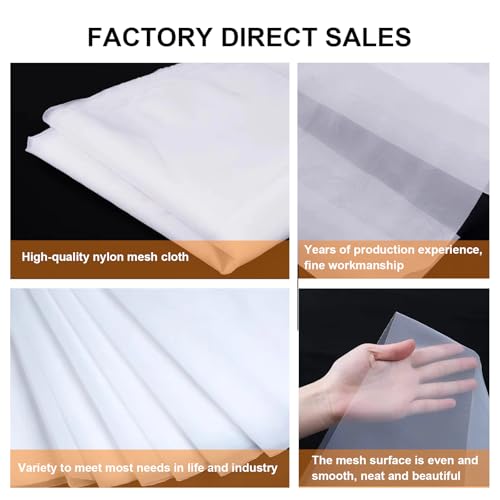 Nylon Mesh Fabric, 60 80 100 120 200 250 300 350 400 500 Mesh Filter, Reusable Strainer Cloth for Wine Juice Fresh Milk(1m x 1m) (200 mesh)