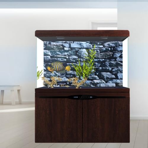 24 Inch PET Aquarium Background Sticker Waterproof PVC Fish Tank Decoration with Adhesive Backing for Underwater Landscape