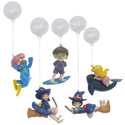 5Pcs Floating Fish Tank Decorations, Cute Little Diver Aquarium Decoration Fish Tank Aquarium Diver Ornament Accessories