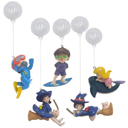 5Pcs Floating Fish Tank Decorations, Cute Little Diver Aquarium Decoration Fish Tank Aquarium Diver Ornament Accessories