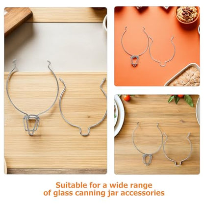 15pcs Mason Jar Lid Wire Clamps - Replacement Stainless Steel Sealed Buckles For Glass Jars - Airtight Sealing Canning Canisters Locking Clips For Kitchen