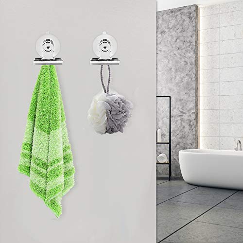 12 Packs Suction Cup Clip Plastic Round Suction Cup Clamp Holder Strong Window Glass Suction Cup Clip for Hanging Kitchen Bathroom Office Accessories… - color: Silver