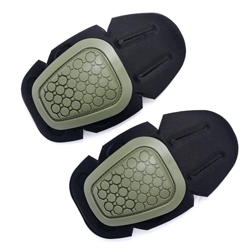 G3 Tactical Knee Pads Army Green | 1 Pair Protective Knee Pads Inserts for Tactical Airsoft Paintball Hunting Combat Military Pants - color: Army green