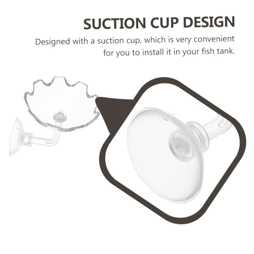 Happyyami 2pcs Shrimp Feeding Bowls Glass Pet Food Dish Trays for Aquariums Easy to and Maintain for Freshwater Shrimp and Aquatic Pets