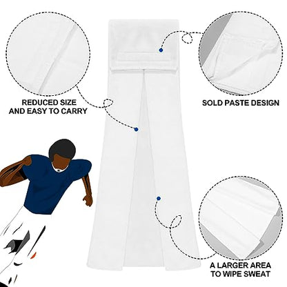 12 Pcs Football Field Towel Closed Loop Accessories Cotton Sports Sweat Towel with Hook and Loop Fastener for Football, Golf, Gym - color: Black, White, Blue