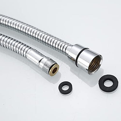 Kitchen 118-Inch or 300CM Pull Down Sink Faucet Replacement Pull Out Spray Head Hose Stainless Steel (Electroplating, 3 meters)