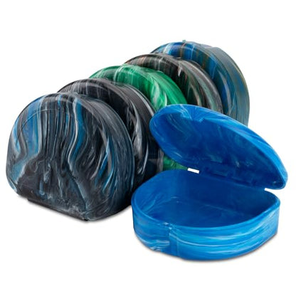 Practicon Glacier Marble Retainer Cases, Clear Aligner Case, Dental Orthodontic Retainer Boxes, Mouth Guard Holder, 6 Pack - color: Glacier
