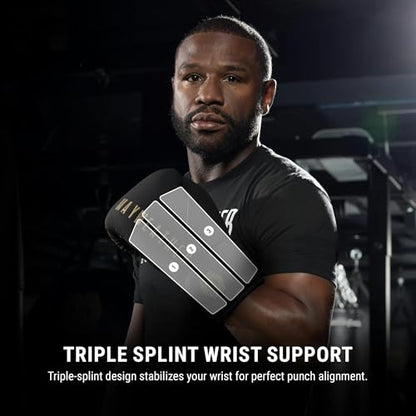 Hayabusa Mayweather Champ Boxing Gloves for Men and Women - color: Black/Gold, size: 16oz