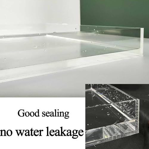 Clear Acrylic Water Tank for Product Photography - Sturdy Display Tray, Underwater Studio Kit Drawer for Organizing Cosmetics & Props (11.8"x11.8"x3.9")