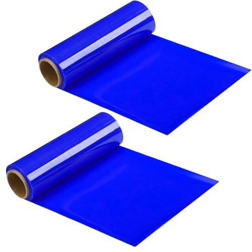 2 Rolls Non Slip Material Roll, 8 Inch x 3.25 ft Silicone Roll Cut to Size Blue Non Slip Mat Large Table Pads for Baking Drawer Crafts Counter Eating Aids Drawer