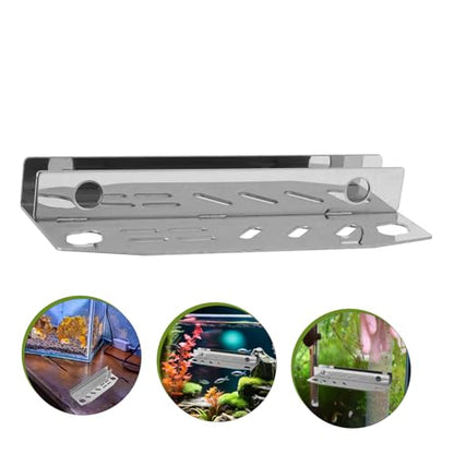Abaodam Aquarium Tool Display Rack for Fish Tank Maintenance Stainless Steel Tweezers Scissors for Organized Aquatic Plant Care and Cleaning Efficient Storage for Fish Tank Supplies