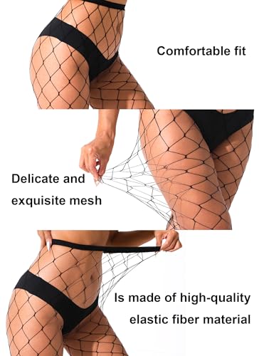 Fishnet Stockings Womens High Waist Fishnet Tights Mesh Stockings For Women - color: Black Lm Mesh