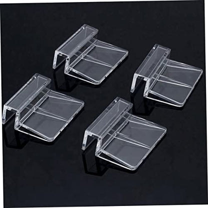 TOYANDONA 10pcs Acrylic Support Bracket for Fish Tank Cover Adjustable Holder for 7-8mm Glass Practical Aquarium Rack Accessory