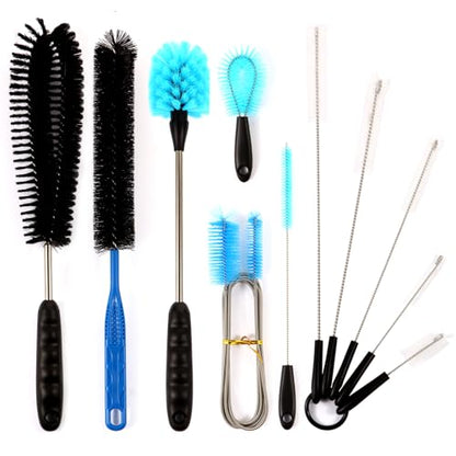 Fish Tank Cleaning Tools, Aquarium Gravel Brush, Scrubber & Glass Cleaning Kit | Professional Aquarium Accessories Set, Glass Scrubber & Brushes for Fish Tank Gravel and Daily Maintenance Cleaning