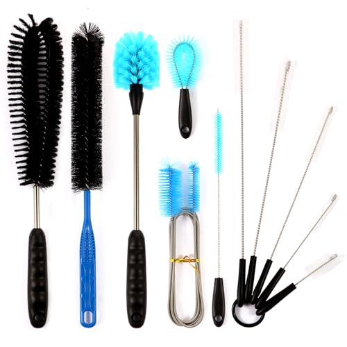 Fish Tank Cleaning Tools, Aquarium Gravel Brush, Scrubber & Glass Cleaning Kit | Professional Aquarium Accessories Set, Glass Scrubber & Brushes for Fish Tank Gravel and Daily Maintenance Cleaning
