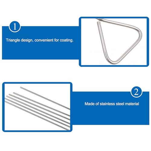 Ciieeo 6pcs Stainless Steel Triangle Cell Spreader Rods Lab Tools for Petri Dishes Laboratory Cell Applicator Spreaders Laboratory Science Experiment Kit